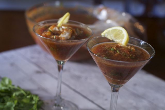 Gazpacho Soup Recipe with Shrimp