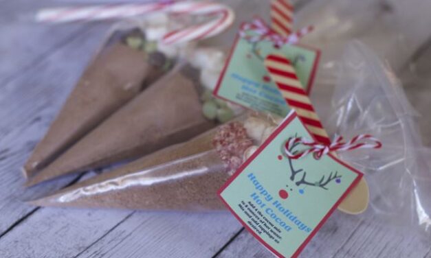 DIY Hot Cocoa Cones & Free Printable for Christmas and Valentines
