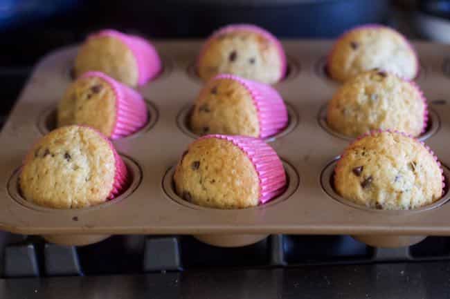 just baked banana bread muffins