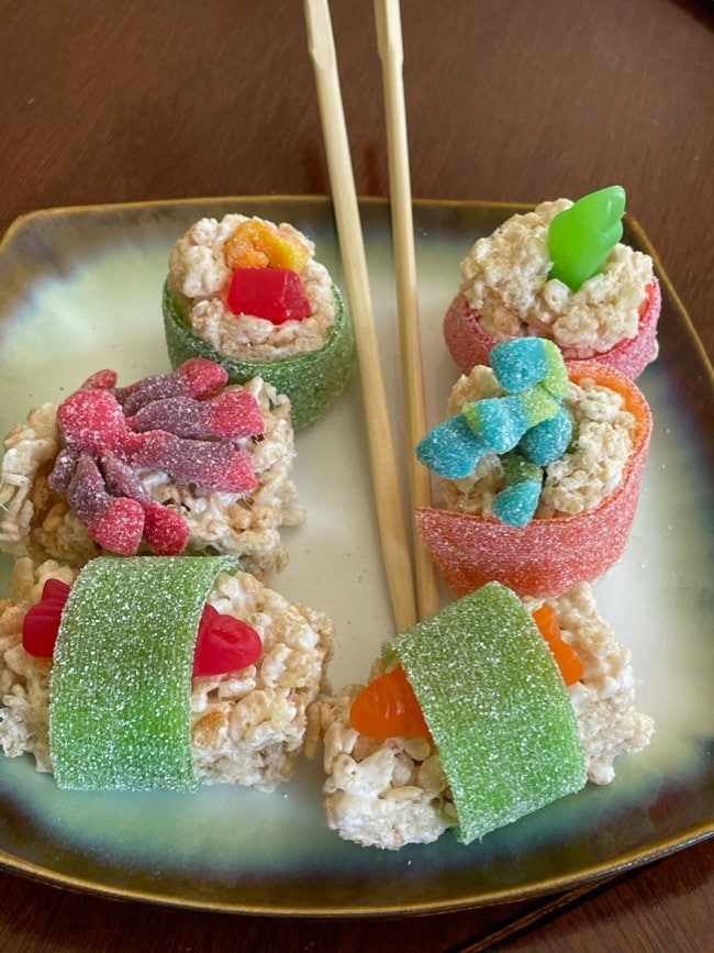 how to make candy sushi