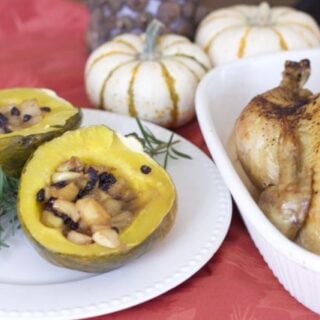 Baked acorn squash with apple filling recipe