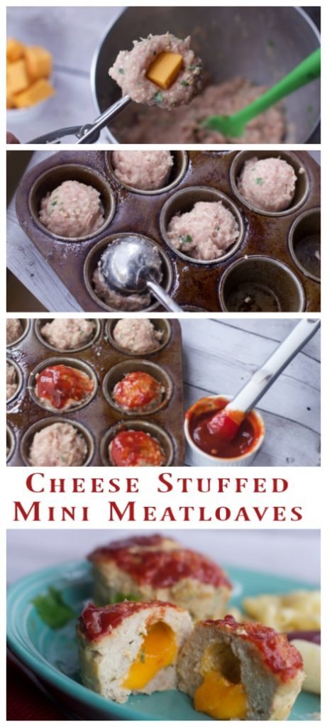 mini cheese stuffed meatloaves