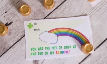 Pot of gold gift idea printable St Patricks day