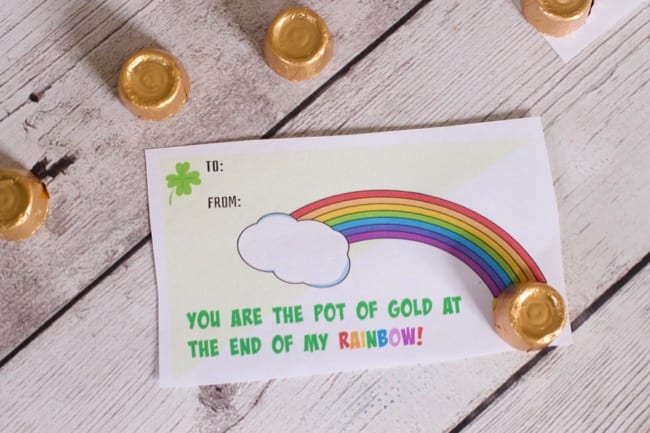 St. Patrick’s Day Recipes & Crafts:  Pot of Gold Gift Idea Printable