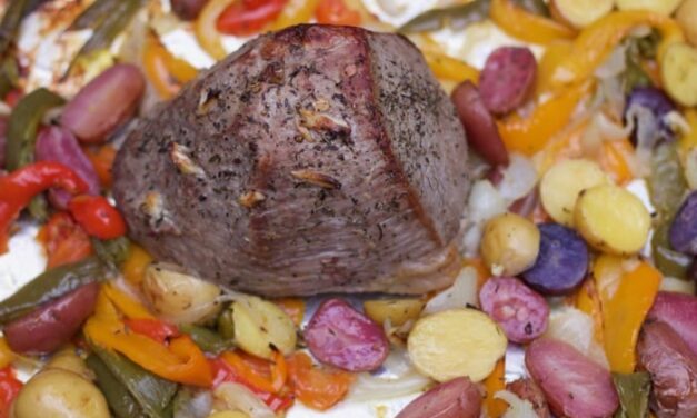 Roast Beef with Vegetables Sheet Pan Dinner