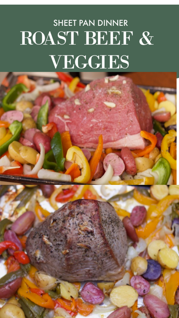 Roast Beef with Vegetables Sheet Pan Dinner
