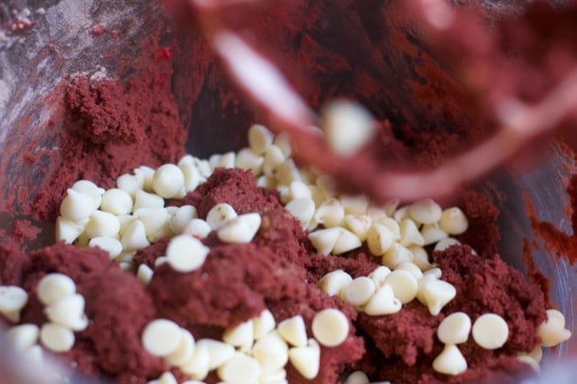 Red Velvet Cookies Recipe with White Chocolate Chips