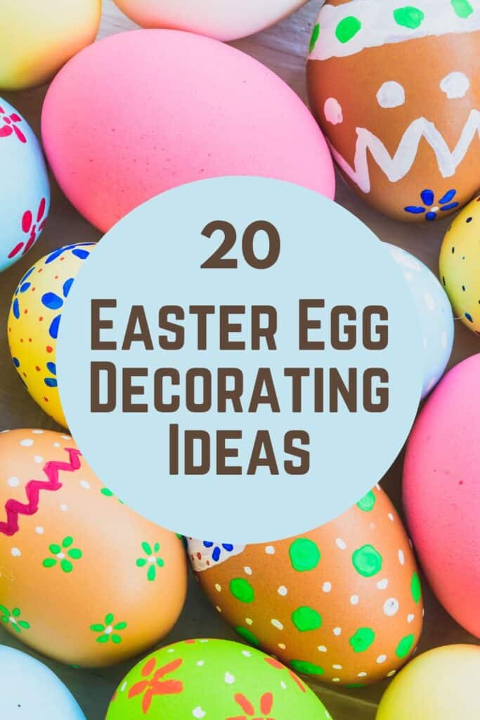 differently decorated Easter Eggs technique pin