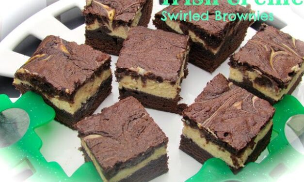 St. Patrick’s Day Dessert Recipe:  Irish Creme Swirled Brownies
