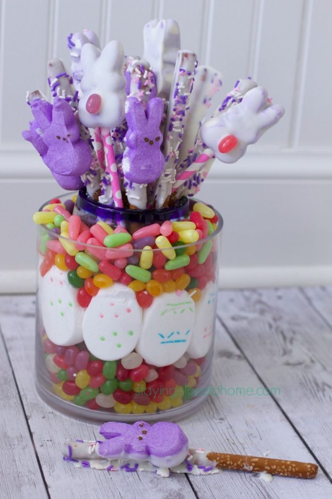 peeps pretzel display Edible Easter Centerpiece & PEEPS Treats