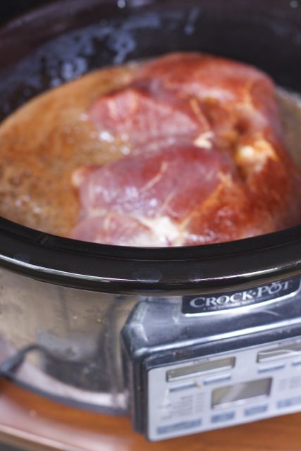 best 3 ingredient slow cooker pulled pork recipe.