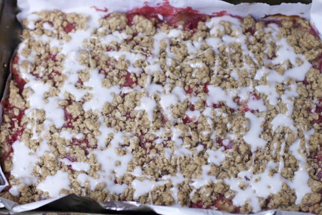 strawberry rhubarb bars are the perfect summer combination in these single serving bars