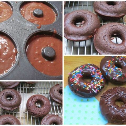 Double Fudge Baked Donuts