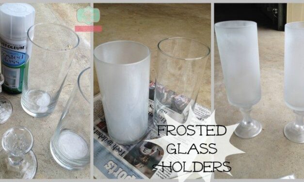 How to make Frosted Glass Candle Holders