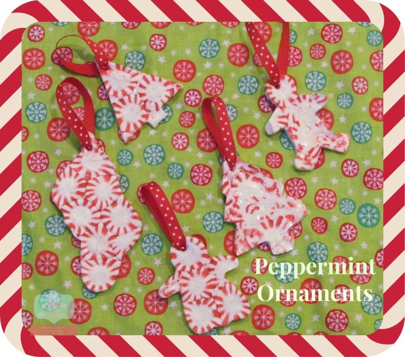 holiday ornament out of peppermints