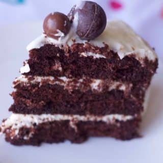 moist chocolate cake with cream cheese frosting