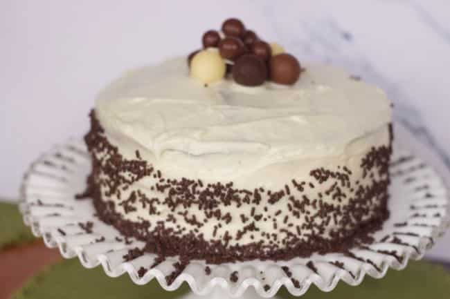 moist chocolate cake with cream cheese frosting