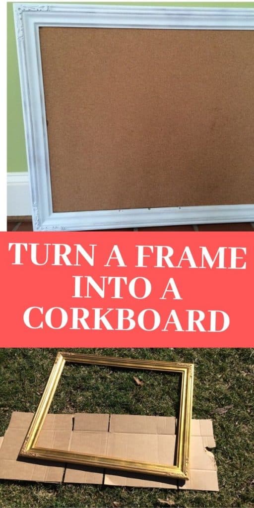 How turn a Picture frame into a corkboard