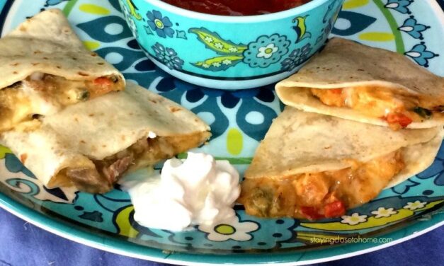 Easy Quesadilla in the a pinch for dinner or lunch to go