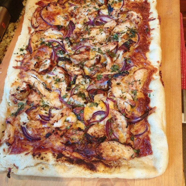 Homemade Grilled or Baked BBQ Chicken Pizza