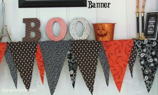 No Sew Halloween Mantel Decor
