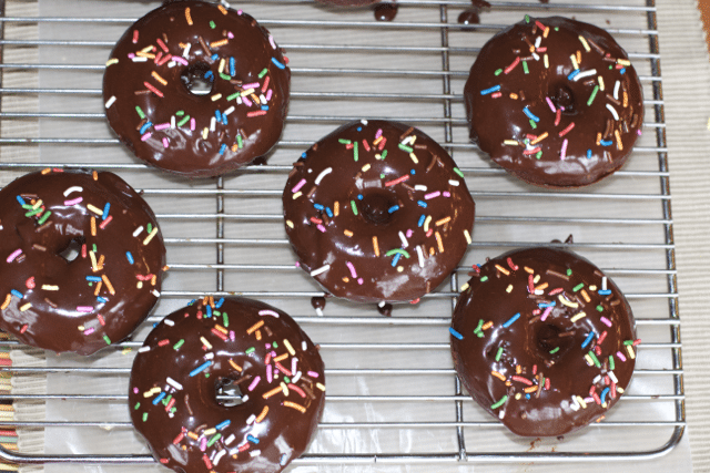  double chocolate doughnuts