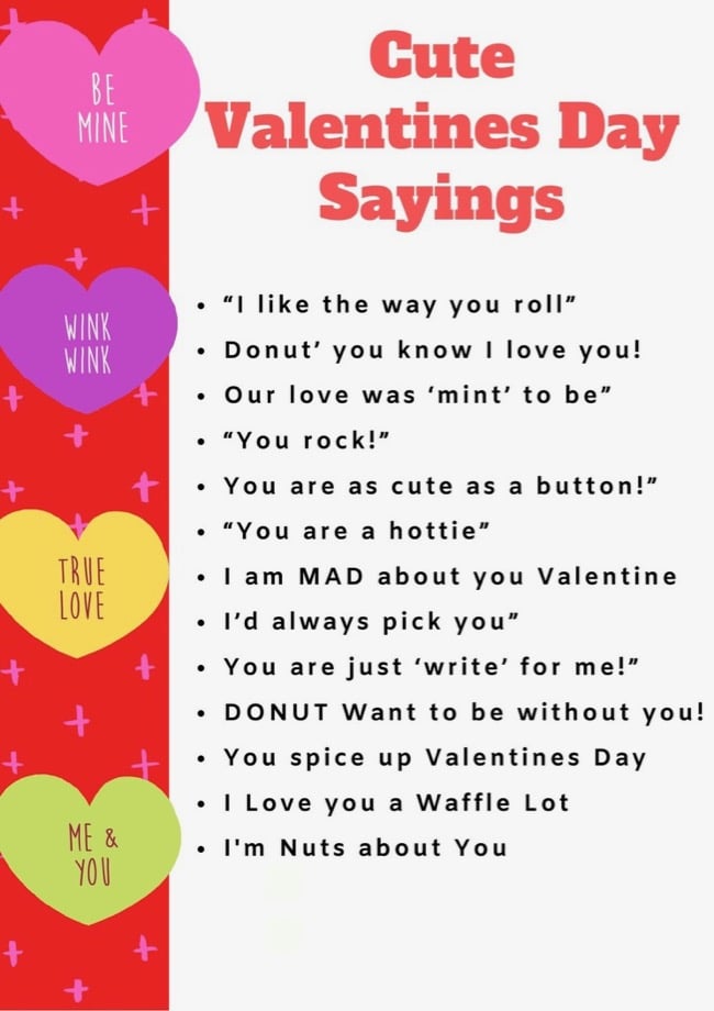Cute valentines Day sayings