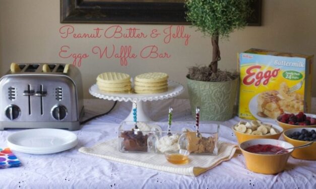 Peanut Butter & Jelly Eggo Waffle Bar