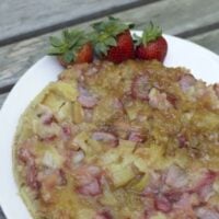 Strawberry Rhubarb Upside Down Cake