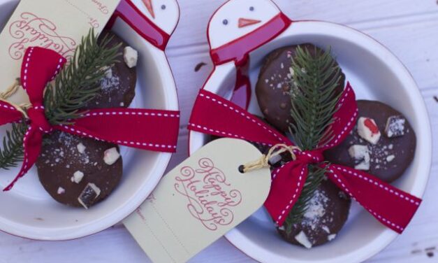 Handmade Holiday Gifts: Peppermint Bark Brownie Bites