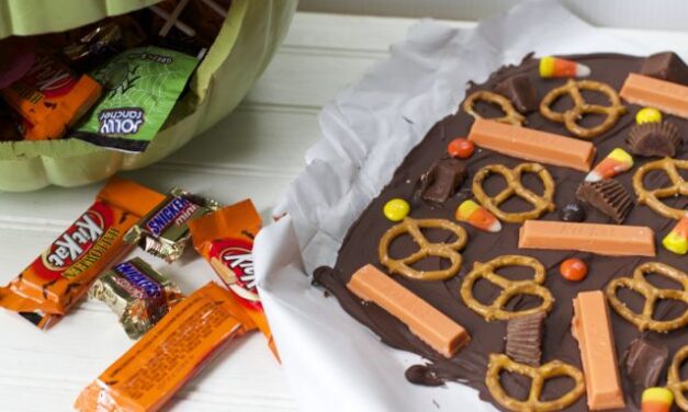 Using Up Leftover Halloween Candy: Chocolate Bark Recipe