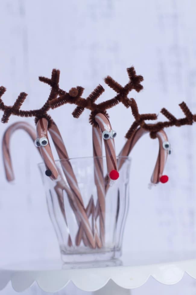 candy cane reindeer craft