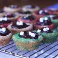 Hot Cocoa Sugar Cookie Cups
