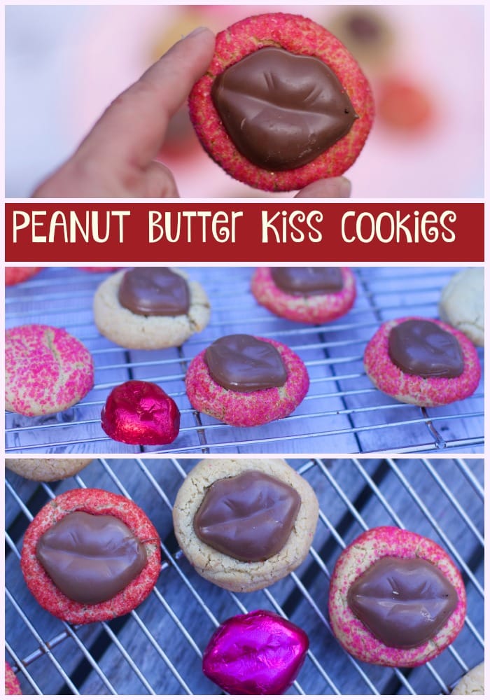 Peanut butter Kiss Cookies for Valentines day