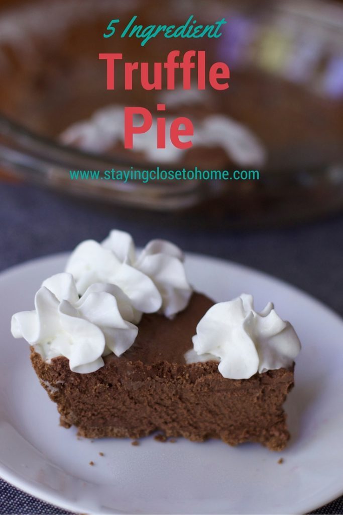 Making a pie does not have to be hard. Make this 5 ingredient Chocolate truffle pie recipe. 