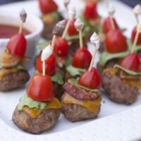 Mini Turkey Bacon cheeseburger appetizers