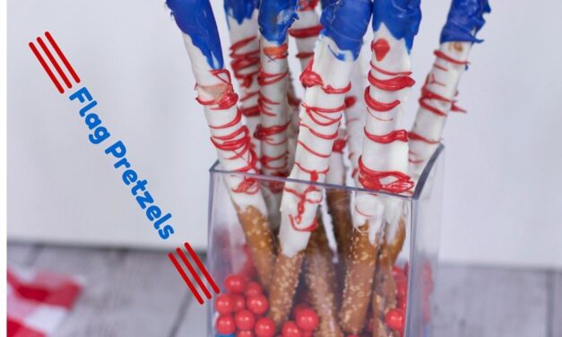 Patriotic Food Idea: Flag Pretzels