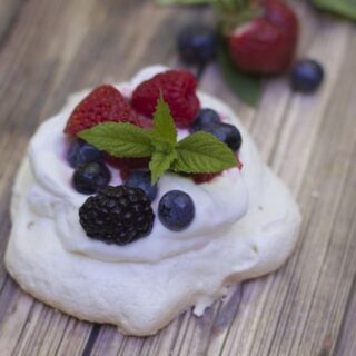 pavlova with mixed berries a great fourth of july dessert