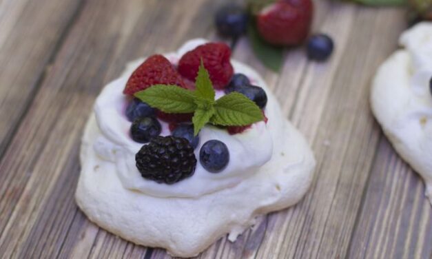 Mini Pavlovas with Fresh Berries