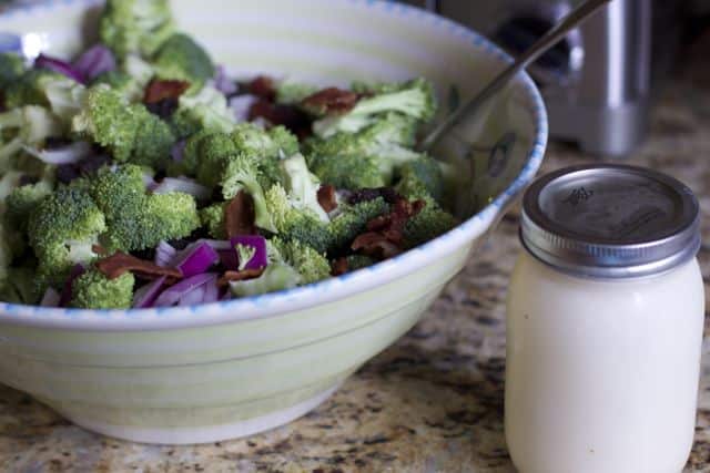 Reduced Fat Broccoli salad perfect summer side dish recipe