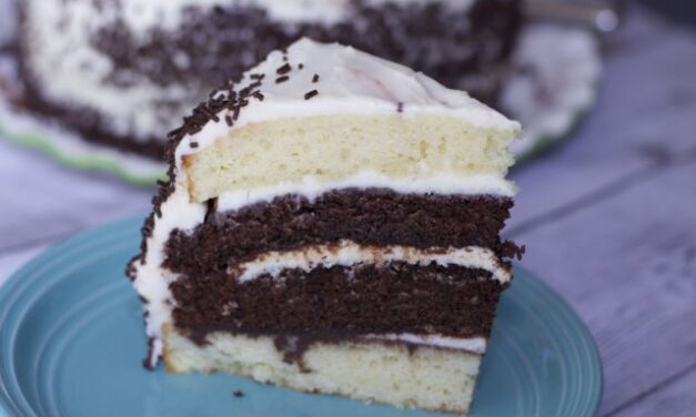 Chocolate Vanilla Birthday Cake