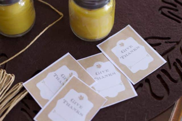 Thanksgiving beeswax candle favors