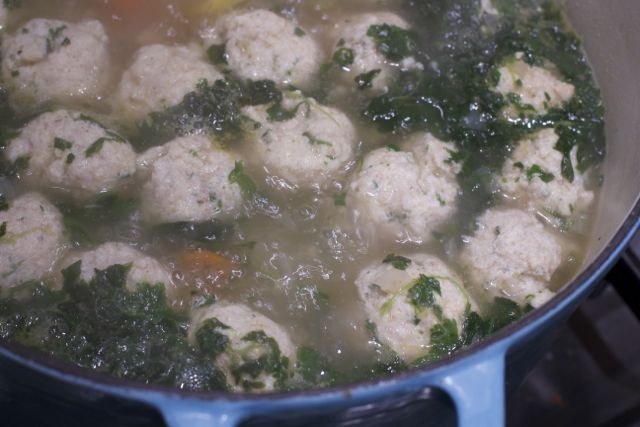 Grandma B's Italian Wedding Soup with Ricotta Meatballs