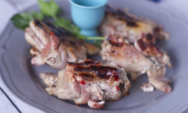 Grilled Quail with Bacon and Pepper Jelly Recipe