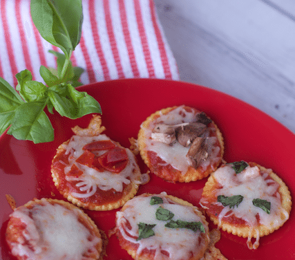 Mini Cracker Pizza Bites Buffet Idea