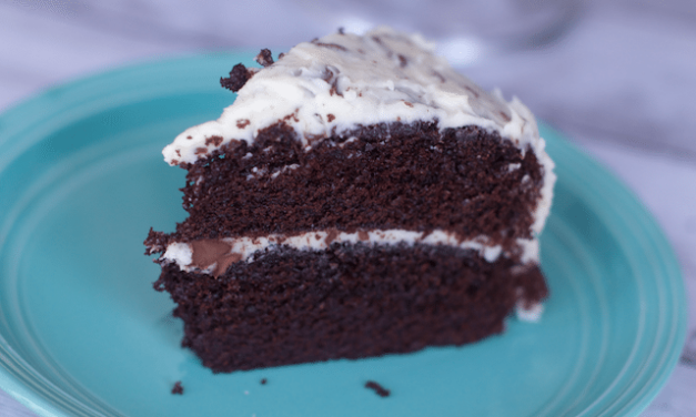 Rich Chocolate Cake with Chocolate Chip Frosting Recipe