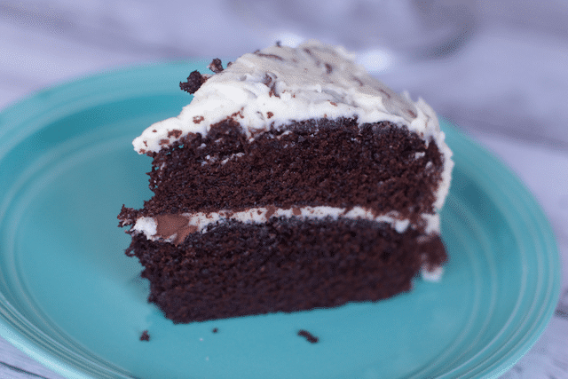 Rich Chocolate Cake with Chocolate Chip Frosting Recipe