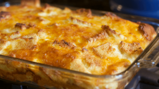Deliciously Easy Egg and Cheese Overnight Breakfast Casserole with Bread