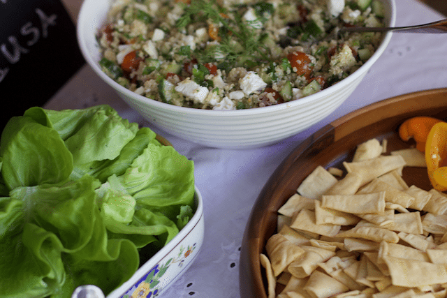 Greek Inspired Lunch Quinoa Tabbouleh Salad