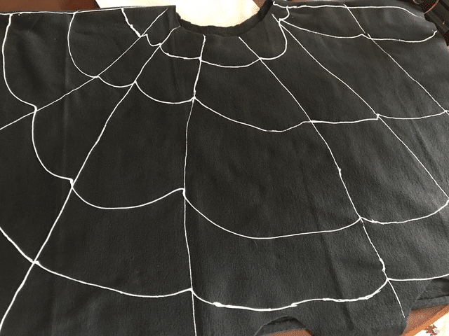 Simple Halloween Costumes For Women showing full web poncho